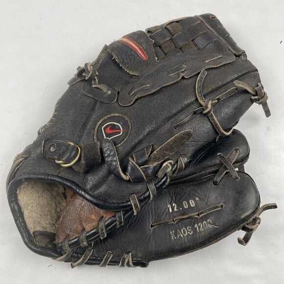 NIKE KAOS WEB 1200 12" Leather Baseball Glove Black-RHT - Picture 1 of 11